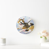 水彩猫 ラウンド壁時計 (ホーム)