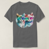 水彩猫 Tシャツ (デザイン正面)