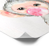 水彩猿サファリ バブル ぬいぐらむ アート プリント (角)