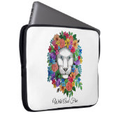 水彩獅子と虹の花 ラップトップスリーブ (正面右)