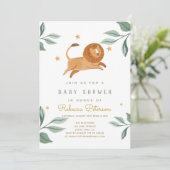 水彩獅子の赤ちゃんシャワー シーズンカード (スタンド正面)