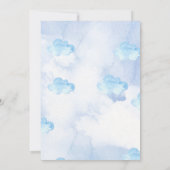 水彩獅子ジャングル動物の赤ちゃんシャワーボーイ 招待状 (裏面)