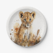 水彩獅子王のパーティー紙プレート ペーパープレート (正面)