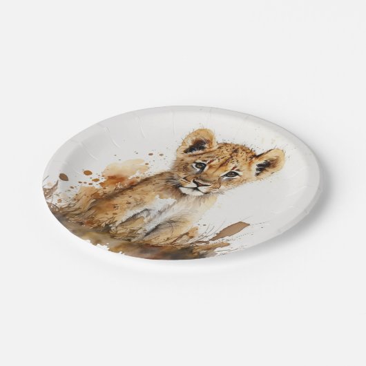 水彩獅子王のパーティー紙プレート ペーパープレート (アングル)