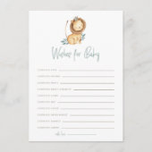 水彩獅子王の願いベビーカード エンクロージャーカード (正面)