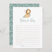 水彩獅子王の願いベビーカード エンクロージャーカード (正面/裏面)