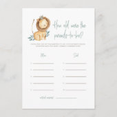 水彩獅子王子父母の年齢 エンクロージャーカード (正面)