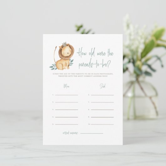 水彩獅子王子父母の年齢 エンクロージャーカード (スタンド正面)