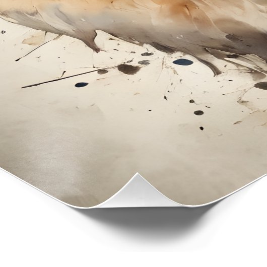 水彩獅子No 4 ポスター (コーナー)