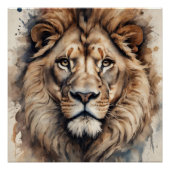 水彩獅子No 5 ポスター (正面)