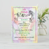 水彩獣医学校卒業 招待状 (スタンド正面)