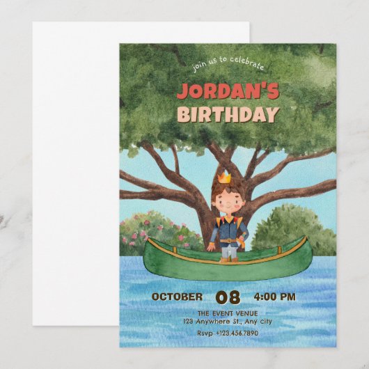 水彩王子 招待状 (正面/裏面)