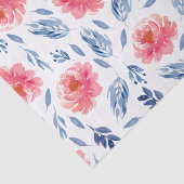 水彩珊瑚と海軍花模様 薄葉紙 (詳細)