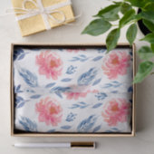 水彩珊瑚と海軍花模様 薄葉紙 (ギフト)