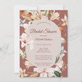 水彩珊瑚フローラブライダルシャワー 招待状 (正面)