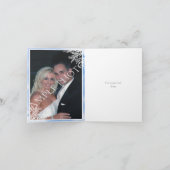 水彩珊瑚礁ブルー結婚ズサンキュー サンキューカード (内部)