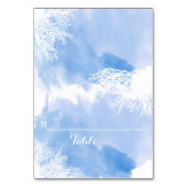 水彩珊瑚礁ブルー結婚ズ座席表 テーブルナンバー (正面)