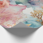 水彩珊瑚礁ラグジュアリー ラッピングペーパー (角)