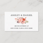 水彩珊瑚結婚フローラ登録簿 エンクロージャーカード (正面)