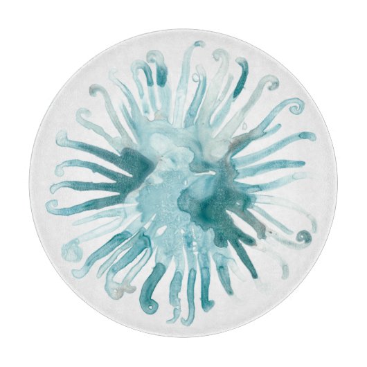 水彩珊瑚 – 青2 カッティングボード (正面)