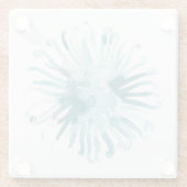 水彩珊瑚 – 青2 ガラスコースター (裏面)