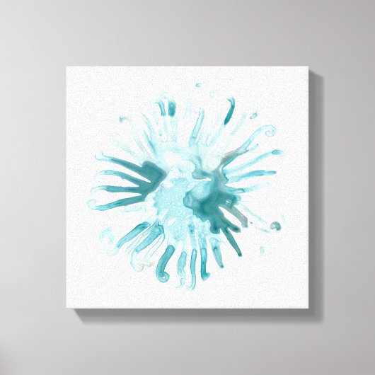 水彩珊瑚 – 青2 キャンバスプリント (正面)