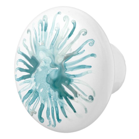 水彩珊瑚 – 青2 セラミックノブ (右)