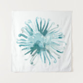 水彩珊瑚 – 青2 タペストリー (正面(横))