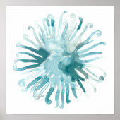 水彩珊瑚 – 青2 ポスター (正面)