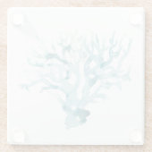 水彩珊瑚 – 青 ガラスコースター (裏面)