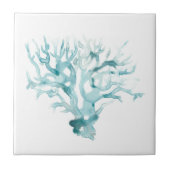 水彩珊瑚 – 青 タイル (正面)