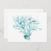 水彩珊瑚 – 青 ポストカード (正面/裏面)