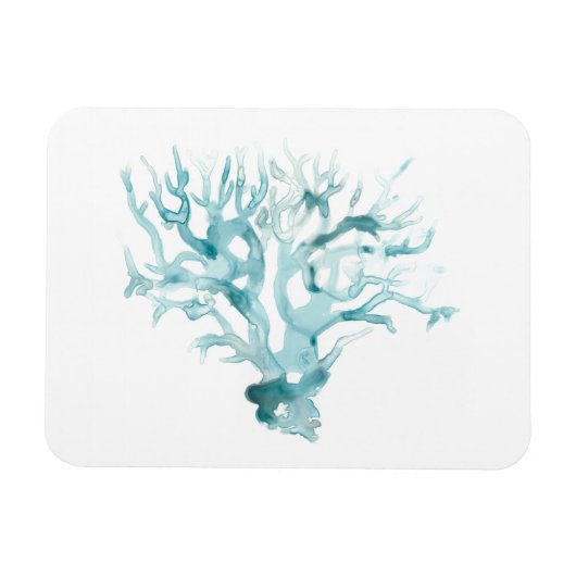 水彩珊瑚 – 青 マグネット (横)