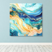 水彩瑪瑙のキャンバスアート キャンバスプリント (インサイチュ (ウッドフロア))