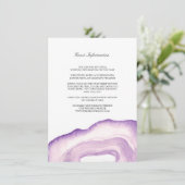 水彩瑪瑙の結婚挿入カード |ラベンダー エンクロージャーカード (スタンド正面)