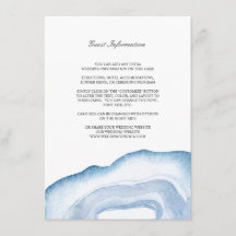 水彩瑪瑙の結婚挿入カード |青