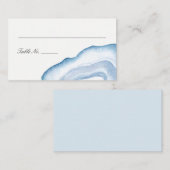 水彩瑪瑙エスコート座席表 |青 プレイスカード (正面/裏面)