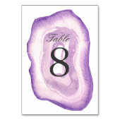 水彩瑪瑙テーブル番号カード |ラベンダー テーブルナンバー (裏面)