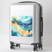 水彩瑪瑙ビニールのシール シール (スーツケース)