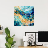 水彩瑪瑙ポスター ポスター (ホームオフィス)