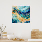 水彩瑪瑙ポスター ポスター (キッチン)