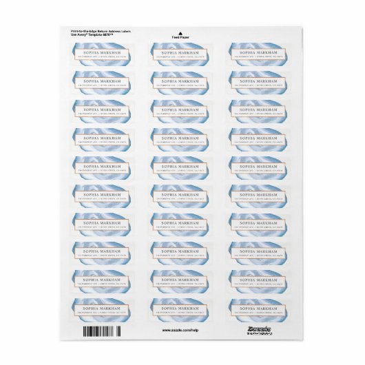 水彩瑪瑙 |青 | ラベル (フルシート)