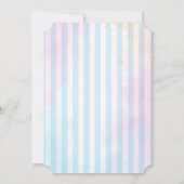 水彩甘いお祝いキャンディキッドの誕生日 招待状 (裏面)