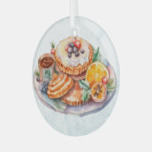 水彩甘いお菓子 ガラスオーナメント (正面左)