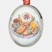 水彩甘いお菓子 メタルオーナメント (左)