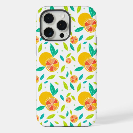 水彩甘いオレンジ柄 iPhoneケース (裏面)
