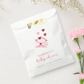 水彩甘いハートレターベビーシャワー フェイバーバッグ (封をした状態)