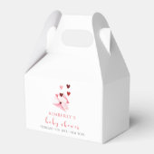 水彩甘いハートレターベビーシャワー フェイバーボックス (裏面サイド)