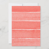 水彩甘いピーチファースト誕生日 招待状 (裏面)