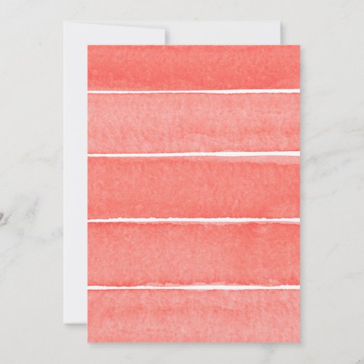 水彩甘いピーチファースト誕生日 招待状 (裏面)